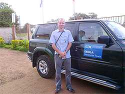 Geoffrey P Whitfield, PhD (EIS 13), Ebola response, Port Loko, Sierra Leone.