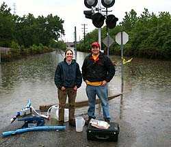 Ellen Yard, PhD (EIS 09) and Matt Murphy, PhD (EIS 07) in Kentucky responding to floods