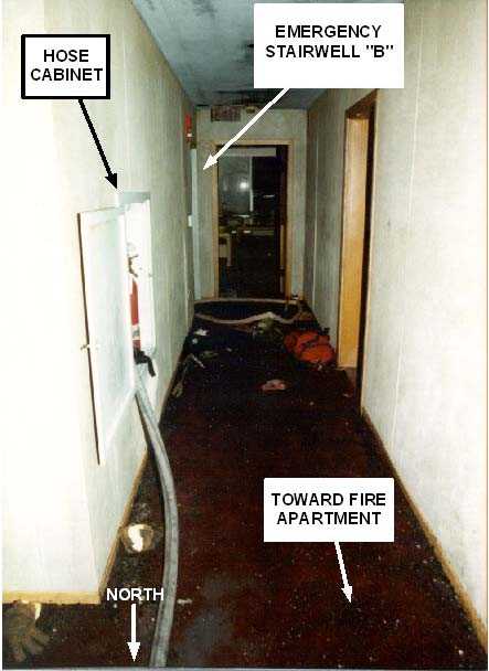 Photo 3. View of Hallway Leading Toward Emergency Stairwell