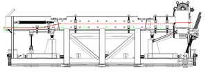 Click for a larger image North side of flight conveyor. Note: The red line shows the location of the wire loop antenna