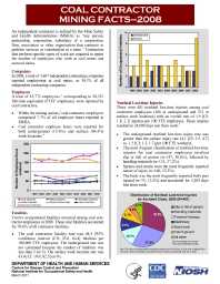 Image of publication Coal Contractor Mining Facts - 2008