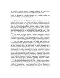 Image of publication Review of the Phoenix of Natural Disasters: Community Resilience