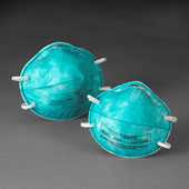 N95 respirators use special N95 filters to block particles in the air. (Mention of a brand or product does not constitute endorsement by NIOSH.) Photo courtesy of 3M.