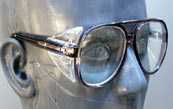 Prescription safety glasses with side shields