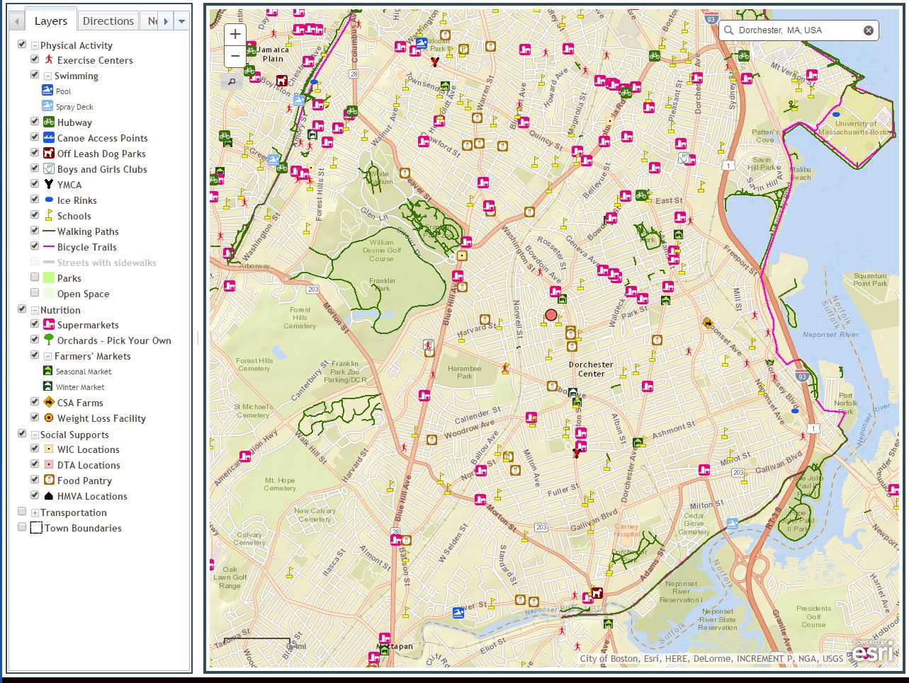 The online community resource map developed for the Connect for Health randomized controlled trial of childhood obesity.