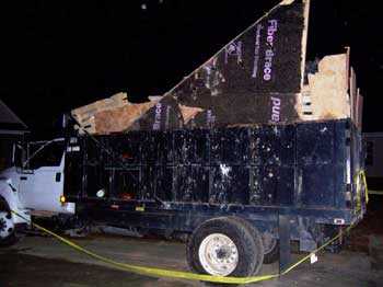 Truck-mounted lattice boom crane involved in the incident 