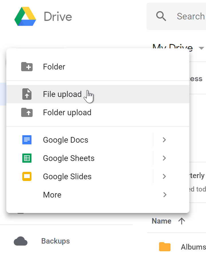 Uploading a file. Uploading a file.