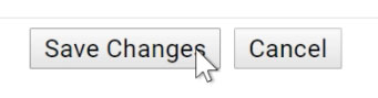 Clicking save changes Clicking save changes