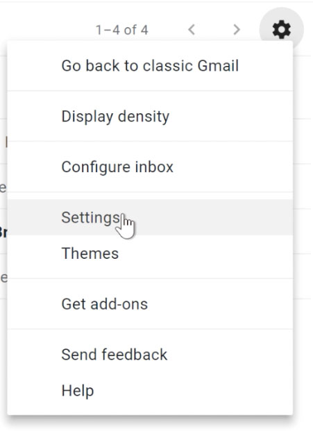 Going to settings Going to settings