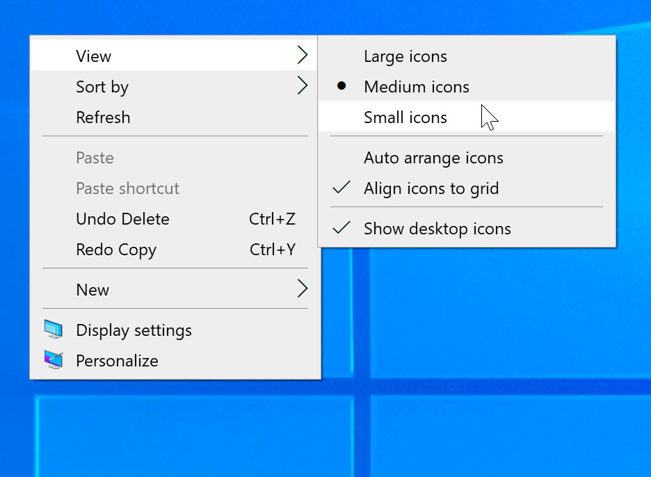 right-clicking the desktop in Windows right-clicking the desktop in Windows