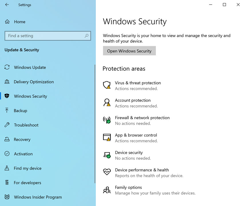 windows security windows security