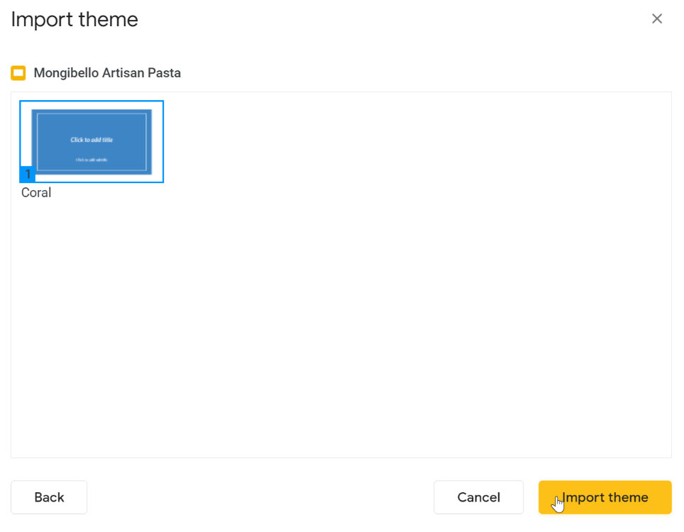 importing the theme