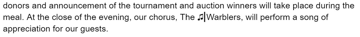 appearing symbol