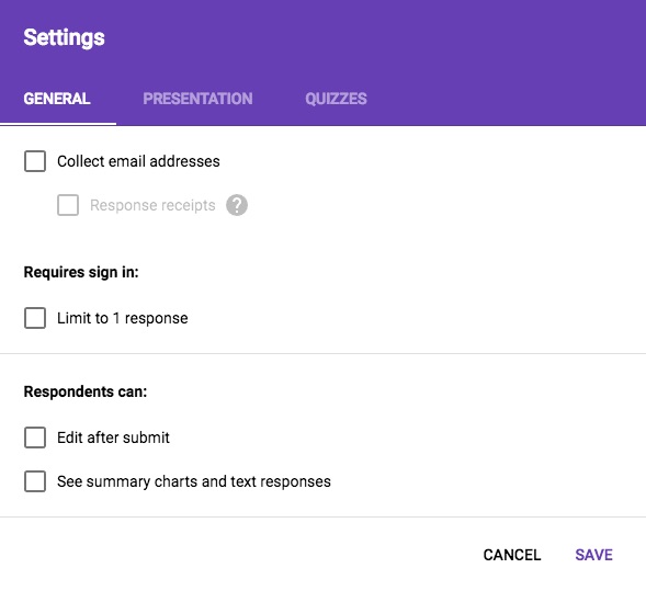 the settings menu the settings menu