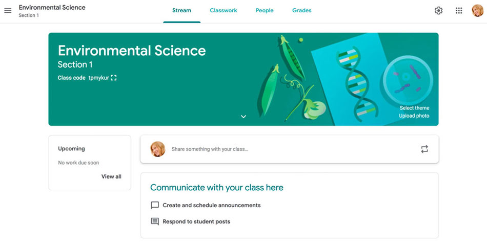 Google Classroom interface interactive Google Classroom interface interactive