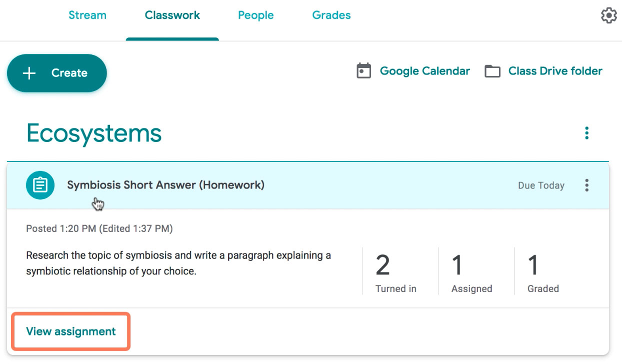 clicking View Assignment clicking View Assignment