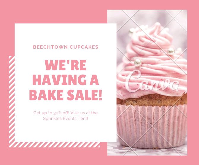 Screenshot of Canva cupcake template Screenshot of Canva cupcake template