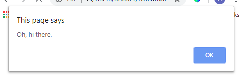 Screenshot of a pop-up greeting on a simple website Screenshot of a pop-up greeting on a simple website