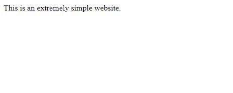 Screenshot of a simple website Screenshot of a simple website