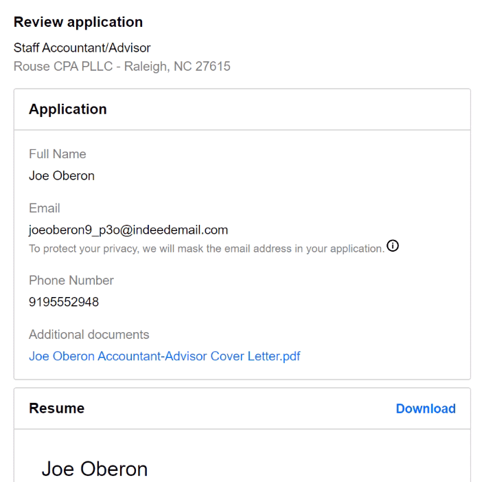 reviewing your application reviewing your application