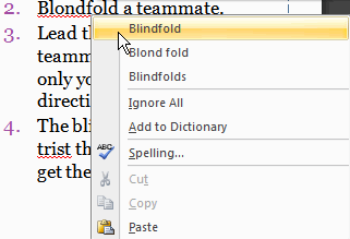 Spelling Options